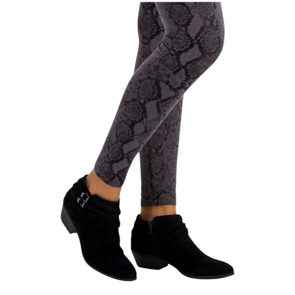 Style & Co. Willoww Microsuede Ankle Booties Black 8M